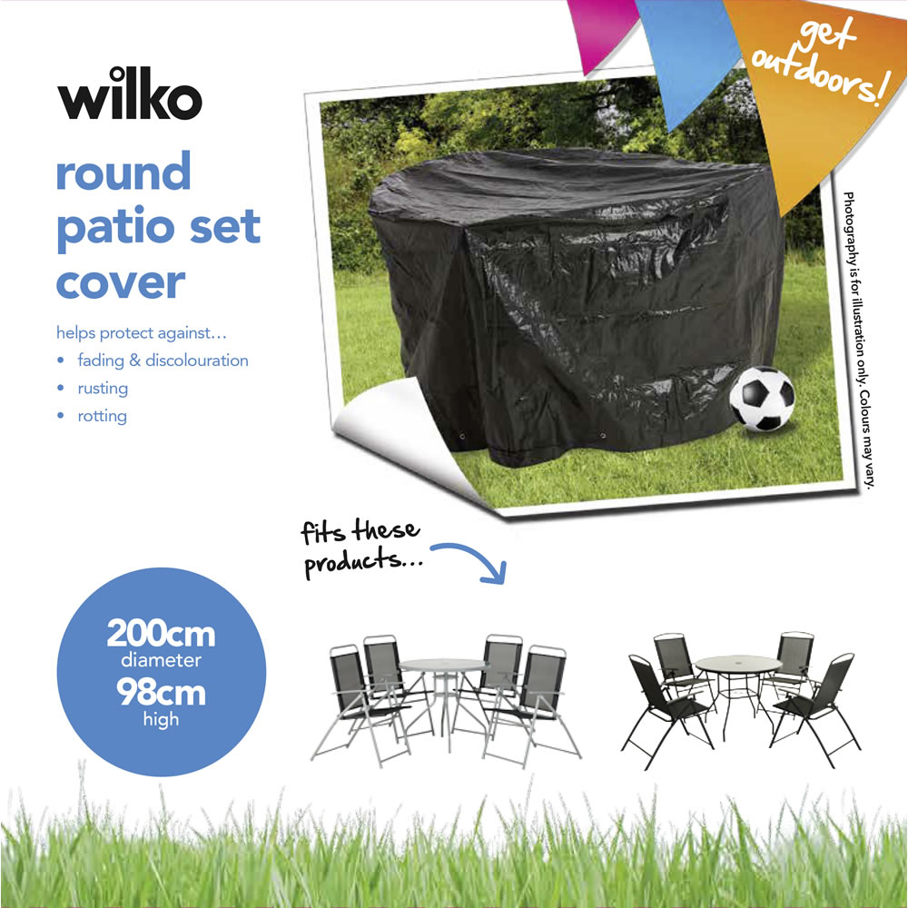 Wilko Round Patio Set Polyethylene Cover pertaining to proportions 1000 X 1000