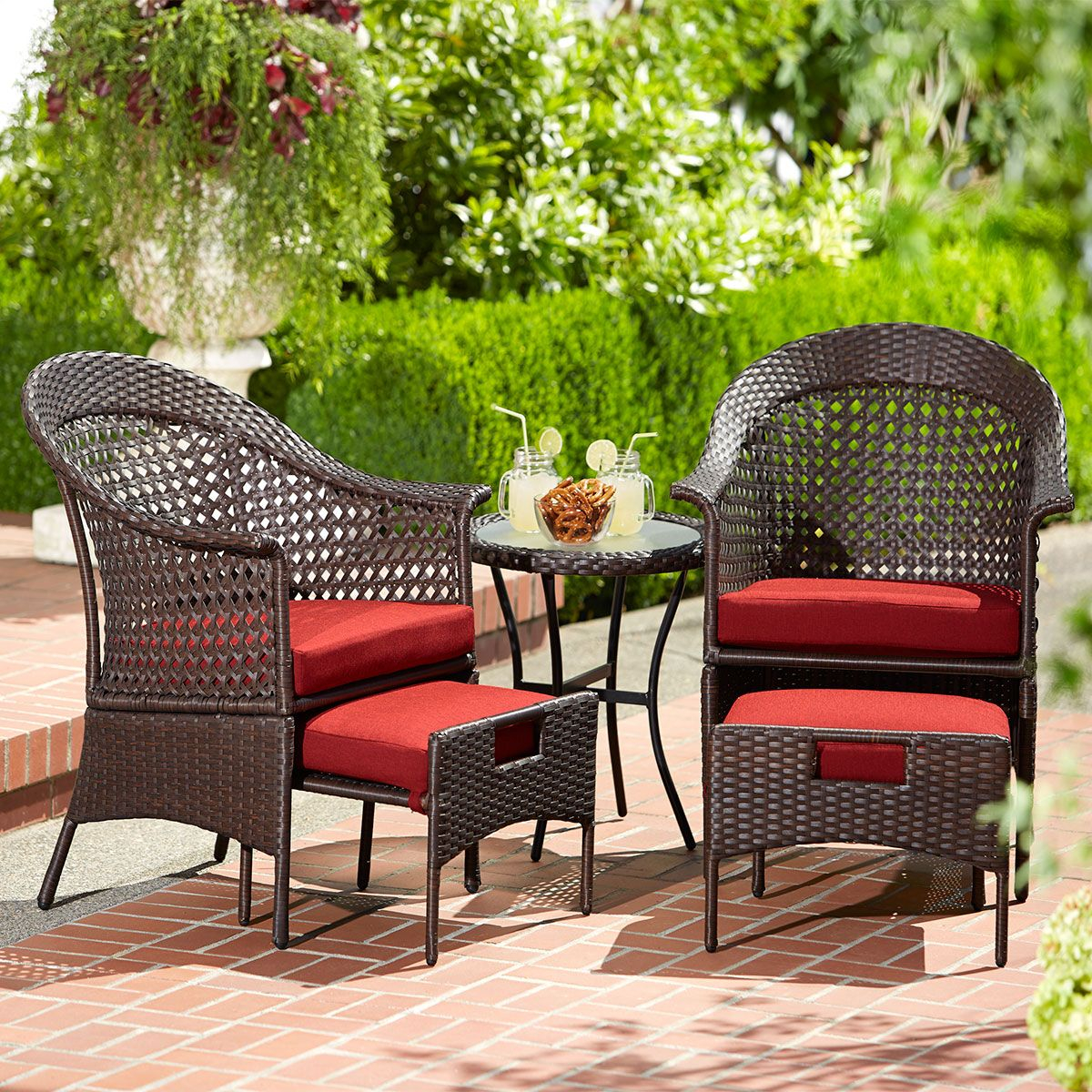 Willakenzie 5 Piece Wicker Set Update Your Outdoor Space intended for size 1200 X 1200