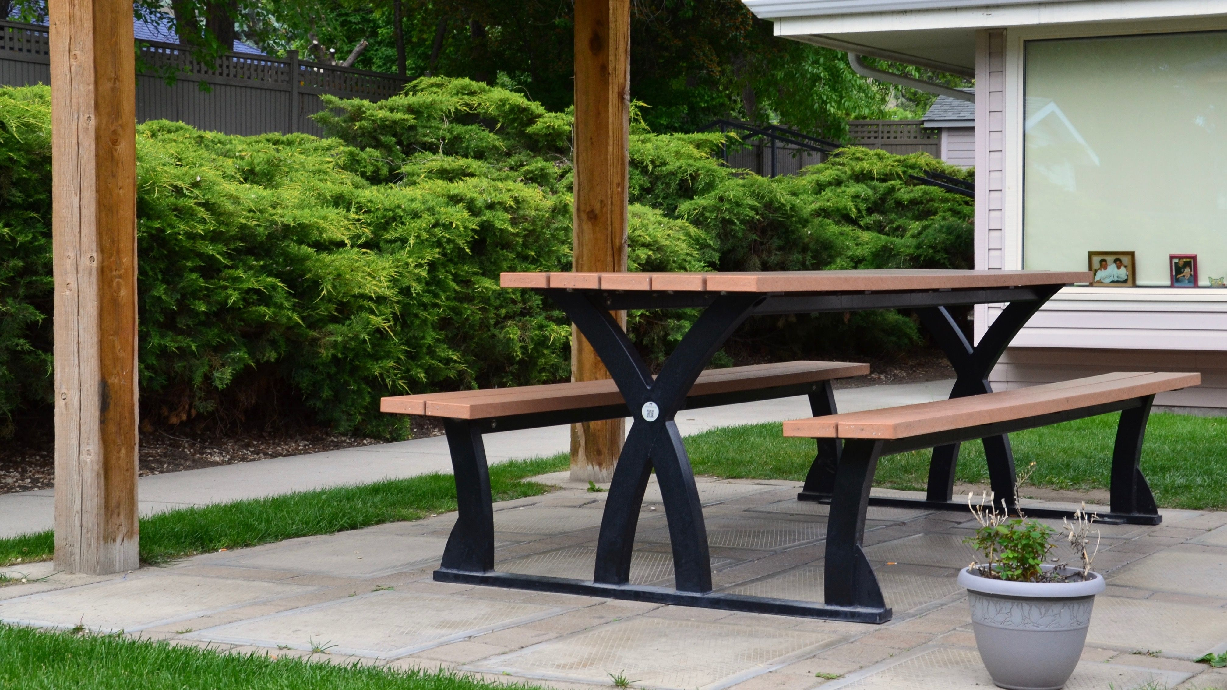 Wishbone 8 Ft Parker Picnic Table At Braemore Lodge In for sizing 4029 X 2266