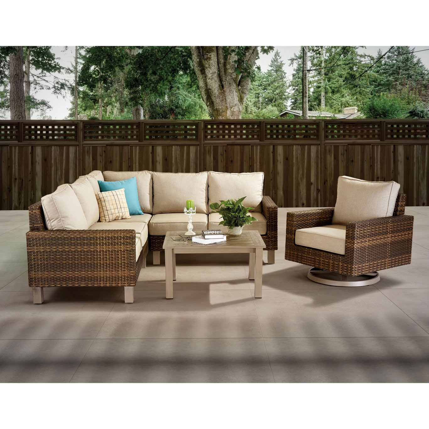 Woodard Tahoe Wicker 5pc Deep Seating Bishops Centre within sizing 1366 X 1366