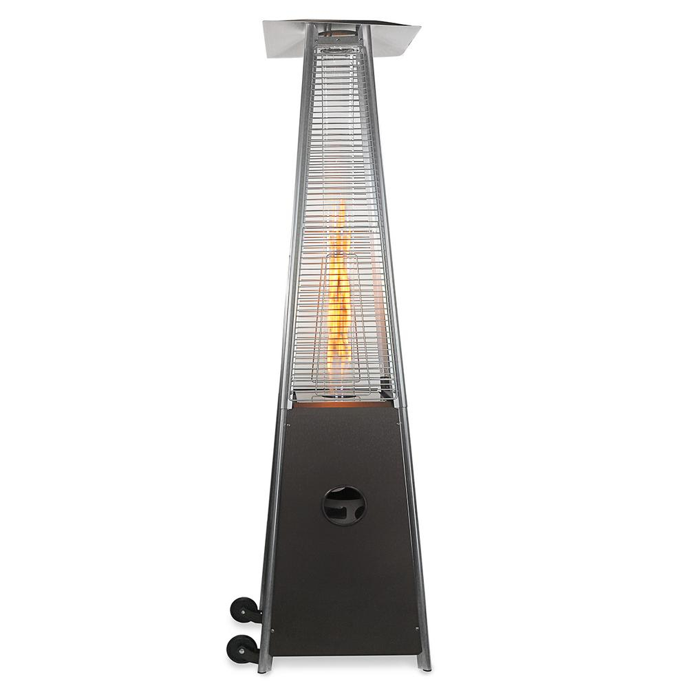 Xtremepowerus 40000 Btu Stainless Steel Pyramid Propane Gas Patio Heater Mocha throughout sizing 1000 X 1000