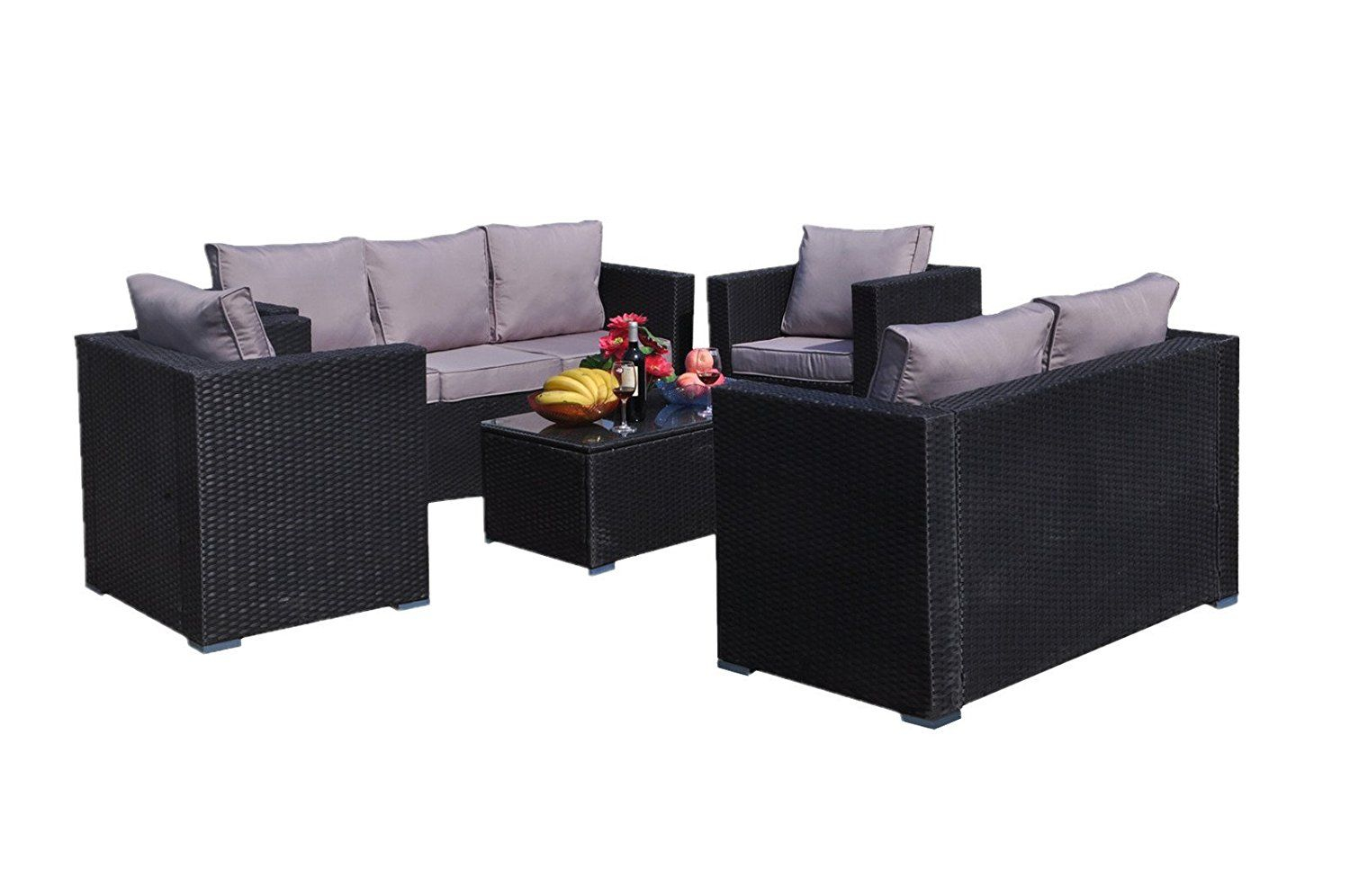 Yakoe 8 Seater Rattan Garden Furniture Patio Conservatory throughout measurements 1500 X 996