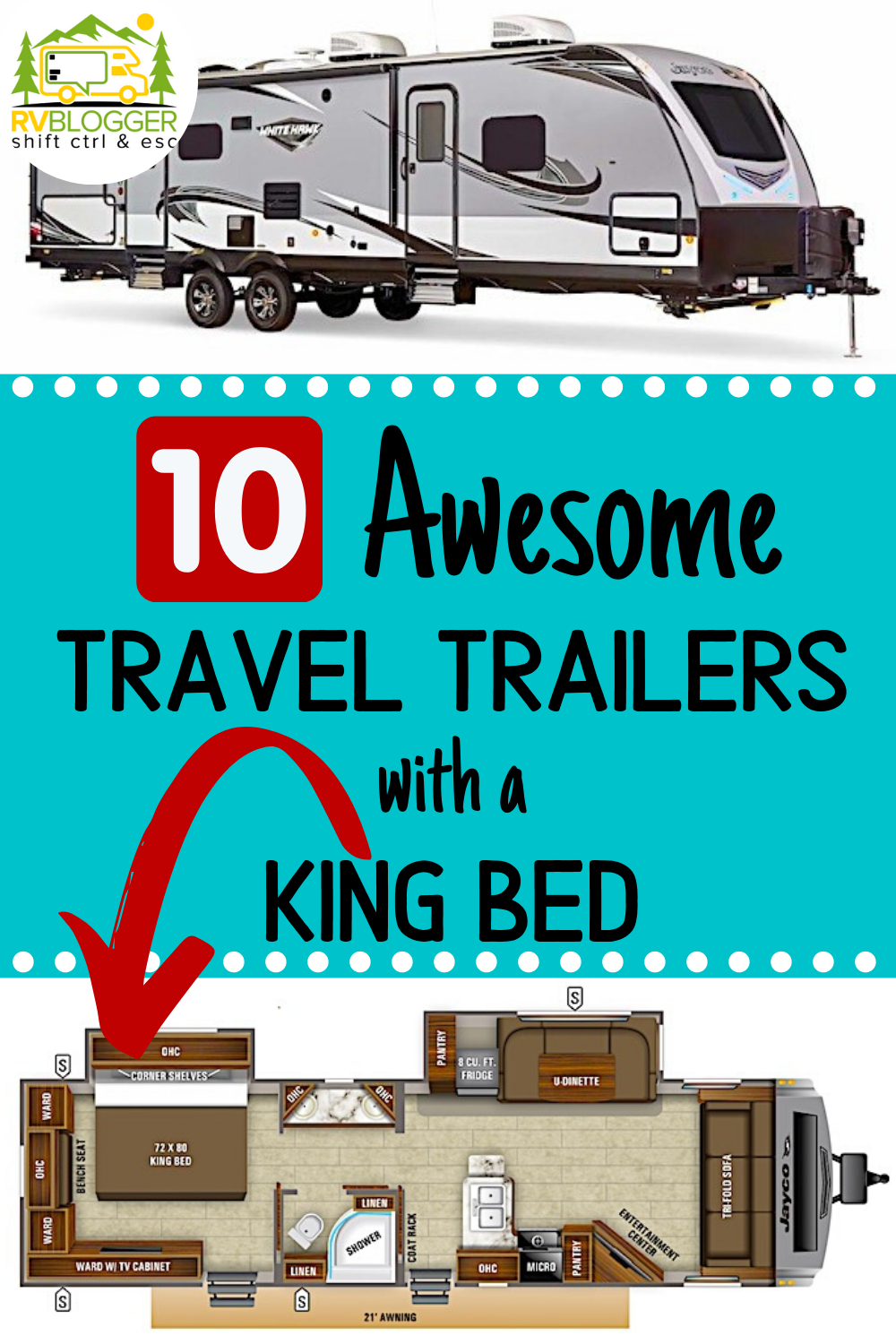 10 Awesome Travel Trailers With A King Bed In 2020 Travel with regard to dimensions 1000 X 1500