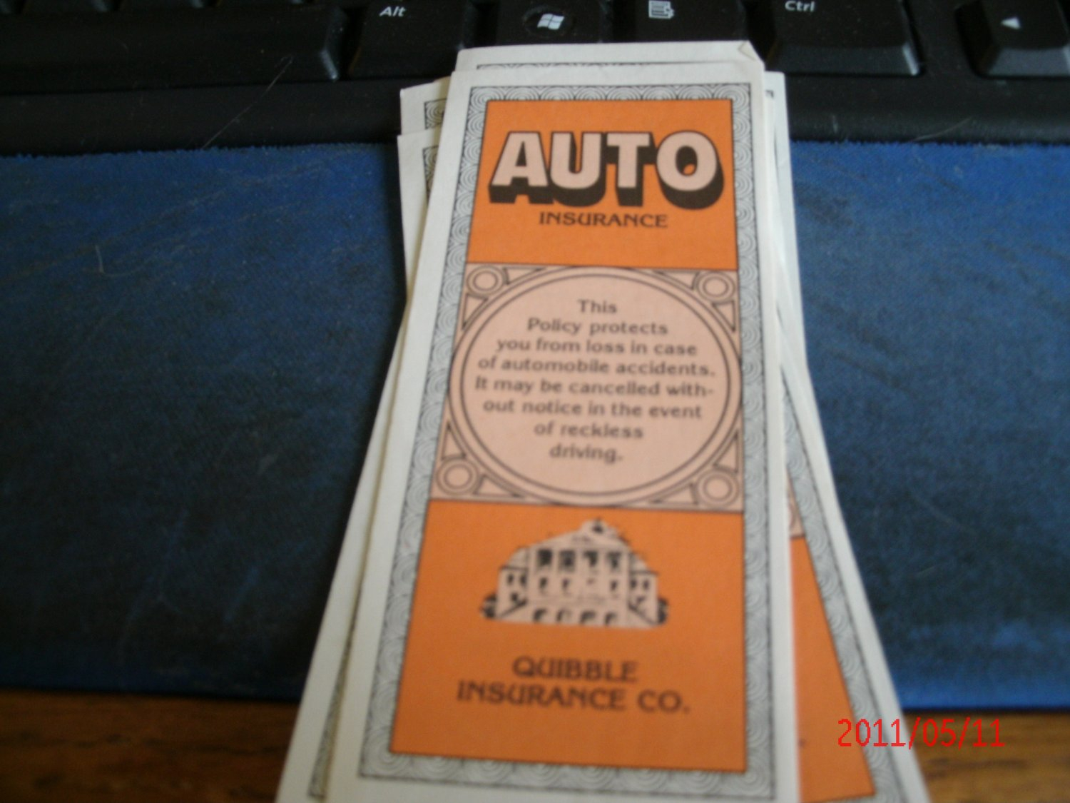 1982 Game Of Life Auto Insurance Certificate intended for proportions 1500 X 1125