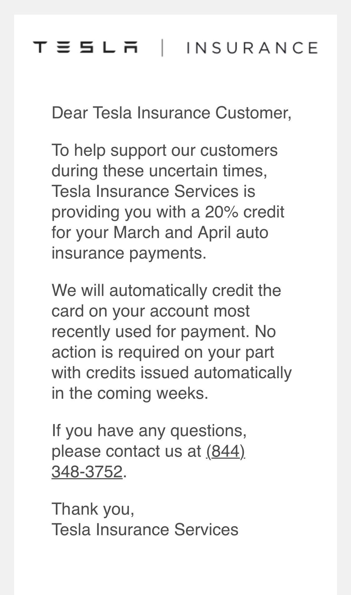 20 Tesla Insurance Credit Teslamotors pertaining to dimensions 1125 X 1910