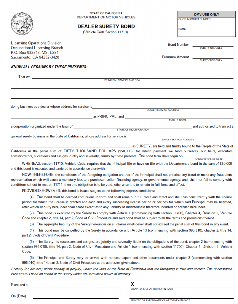 25 New Car Insurance Bond pertaining to measurements 803 X 1024