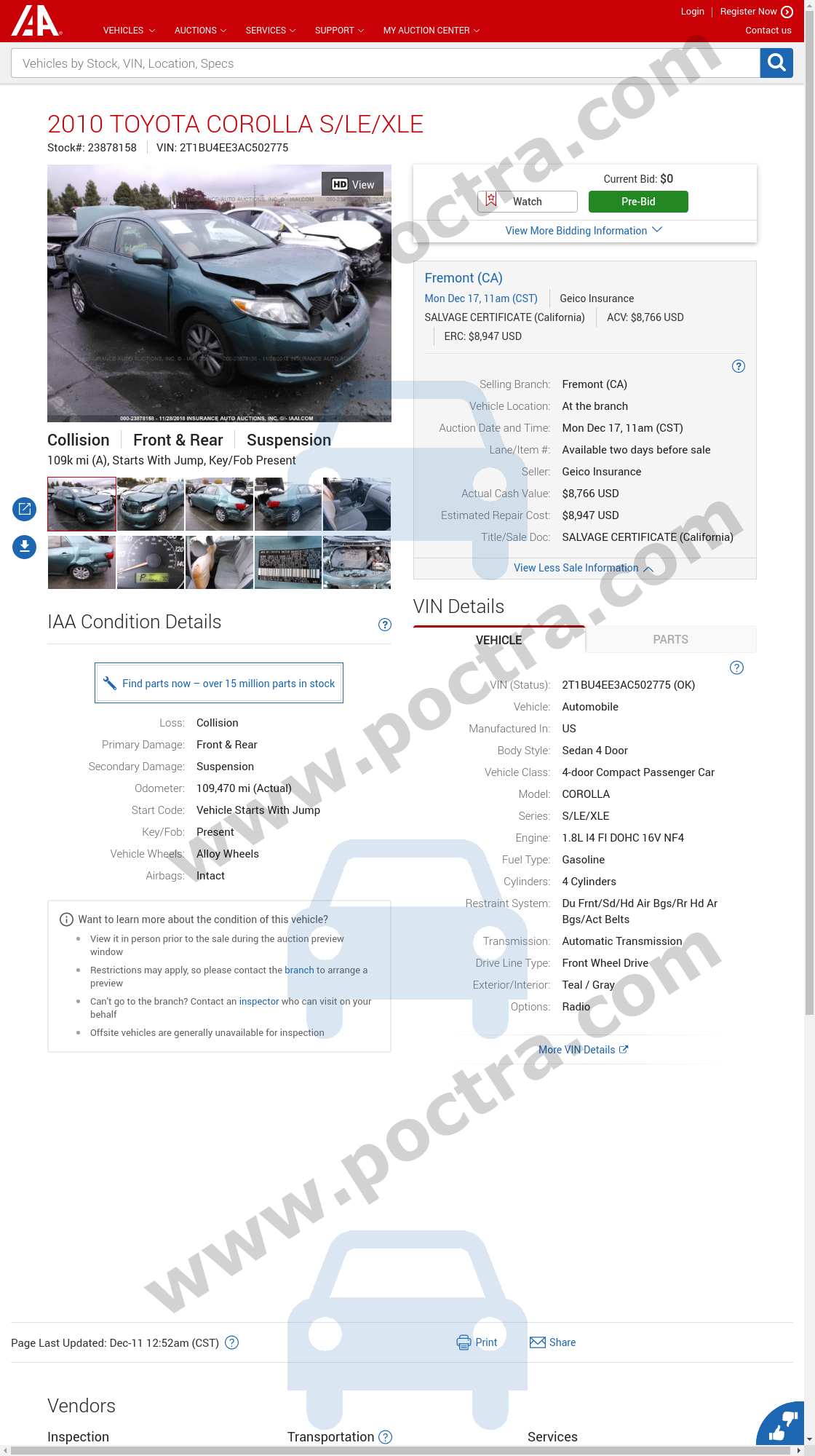 2t1bu4ee3ac502775 2010 Toyota Corolla Slexle Poctra intended for proportions 1120 X 2000