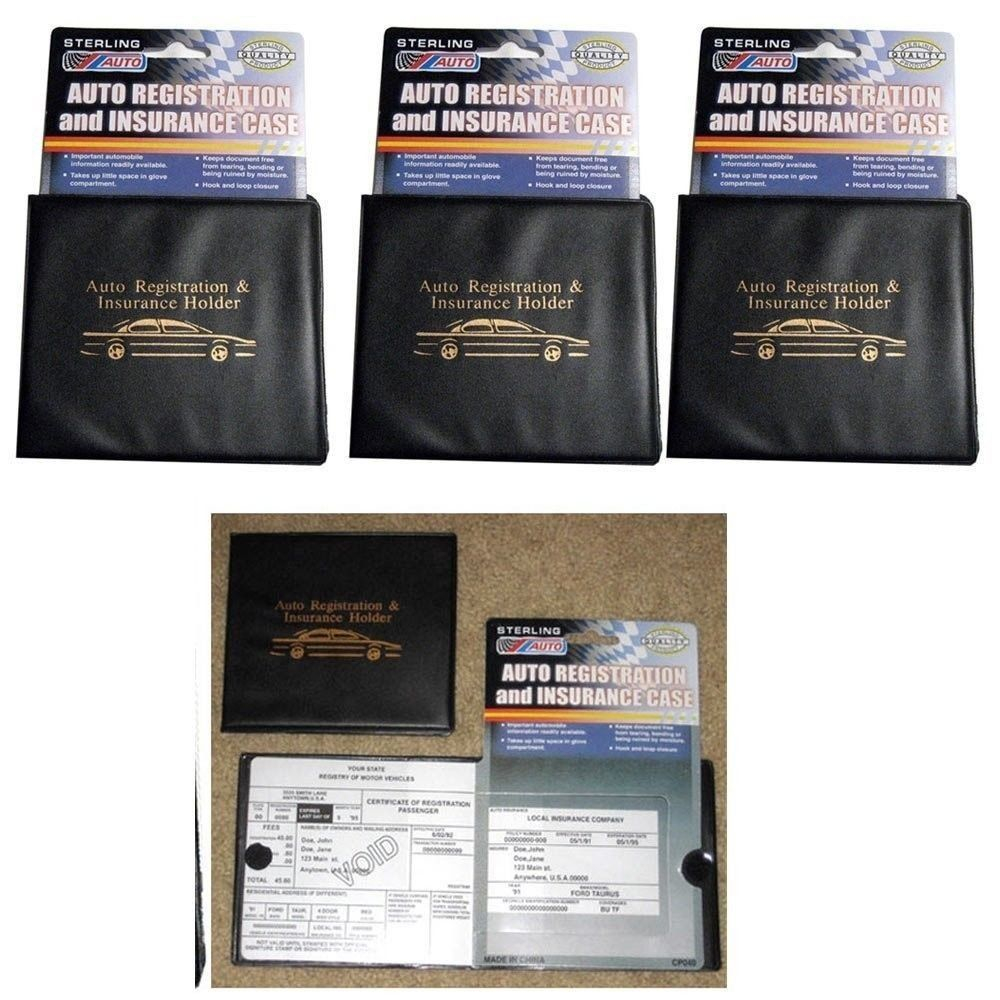 4 Pack Auto Car Truck Registration Insurance Document Holder for sizing 1000 X 1000