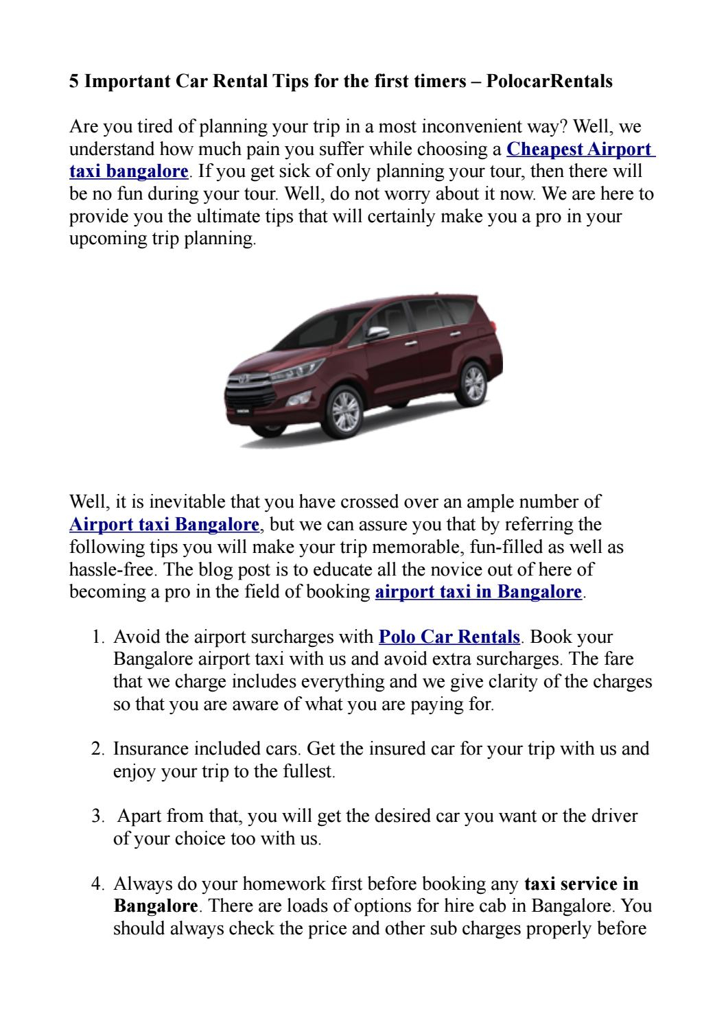 5 Important Car Rental Tips For The First Timers intended for measurements 1058 X 1497