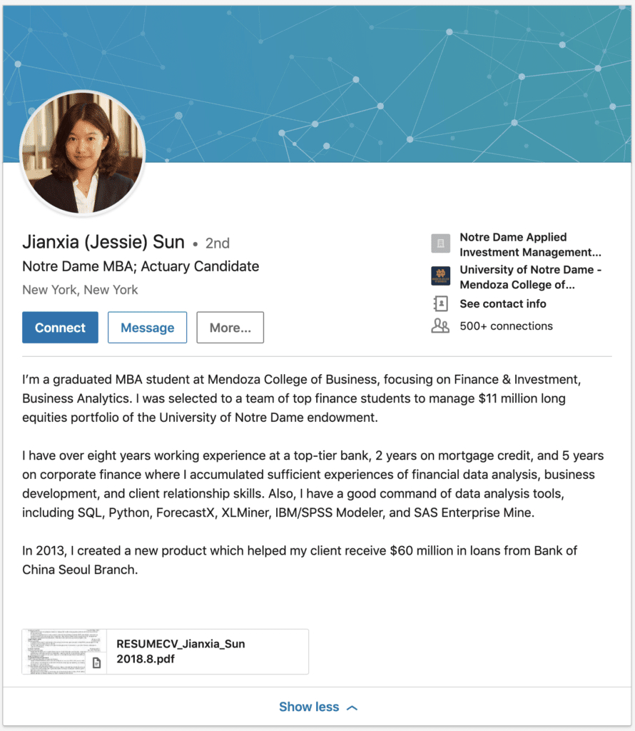 5 Stunningly Good Graduate Student Linkedin Summary Examples throughout dimensions 890 X 1024