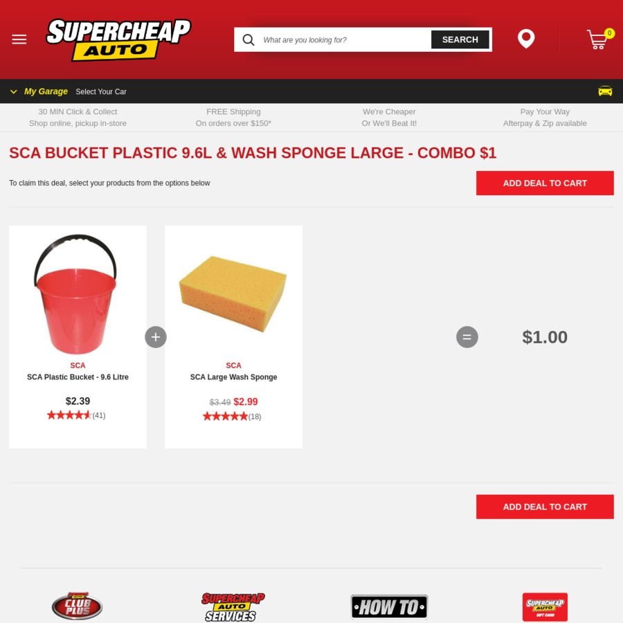 96l Bucket Sponge Combo 1 Was 538 Supercheap Auto with measurements 900 X 900