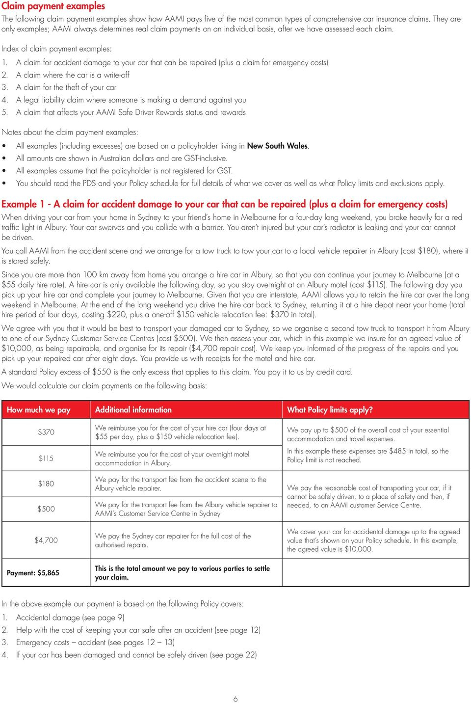 Aami Comprehensive Car Insurance Premium Excesses Claims for measurements 960 X 1432