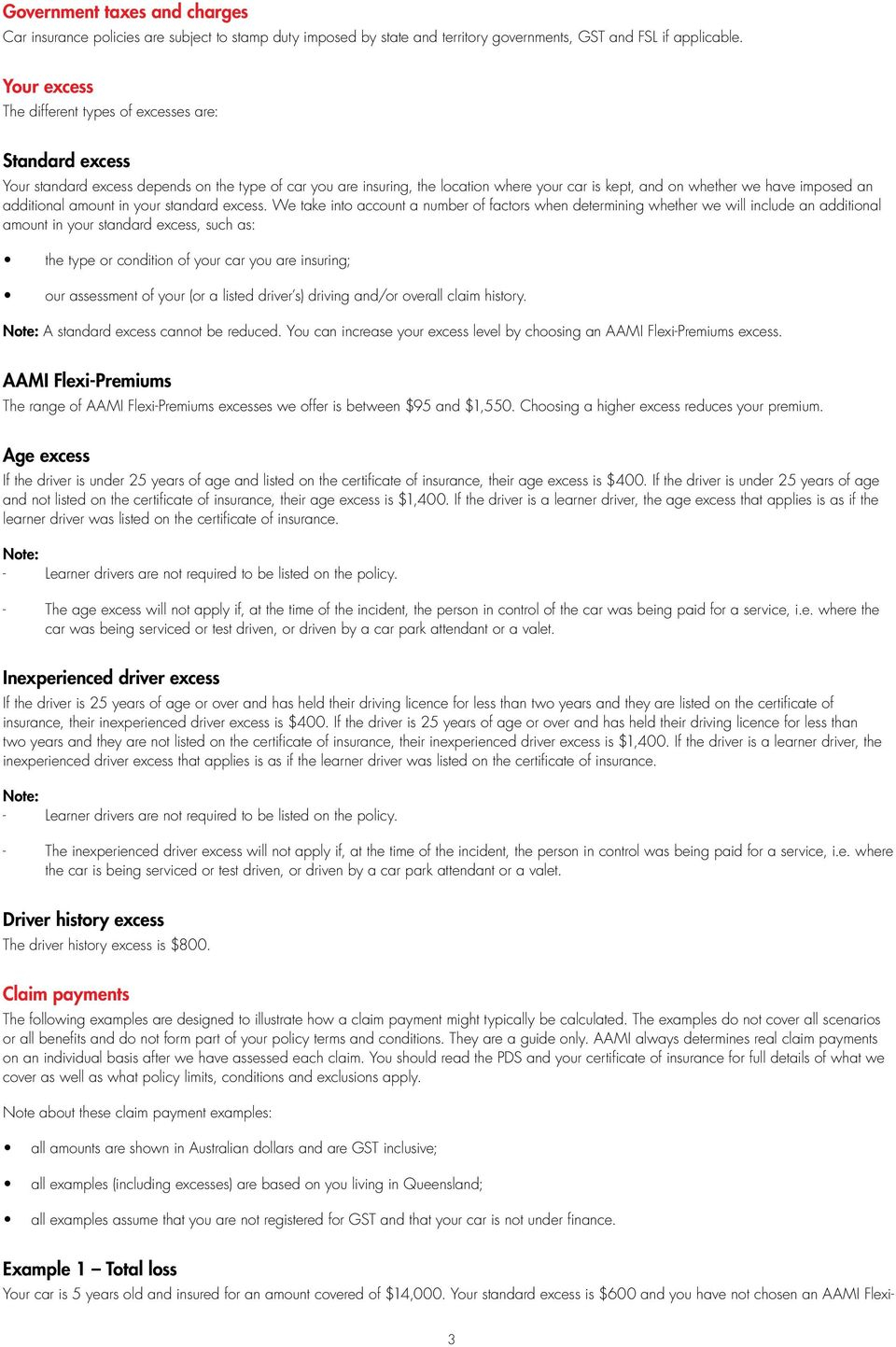 Aami Comprehensive Car Insurance Premiums Excesses intended for size 960 X 1443