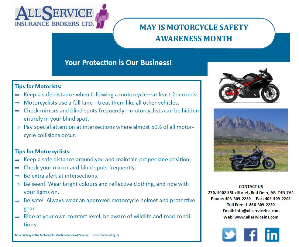 All Service Ins On Twitter May Is Motorcycle Awareness throughout proportions 984 X 815