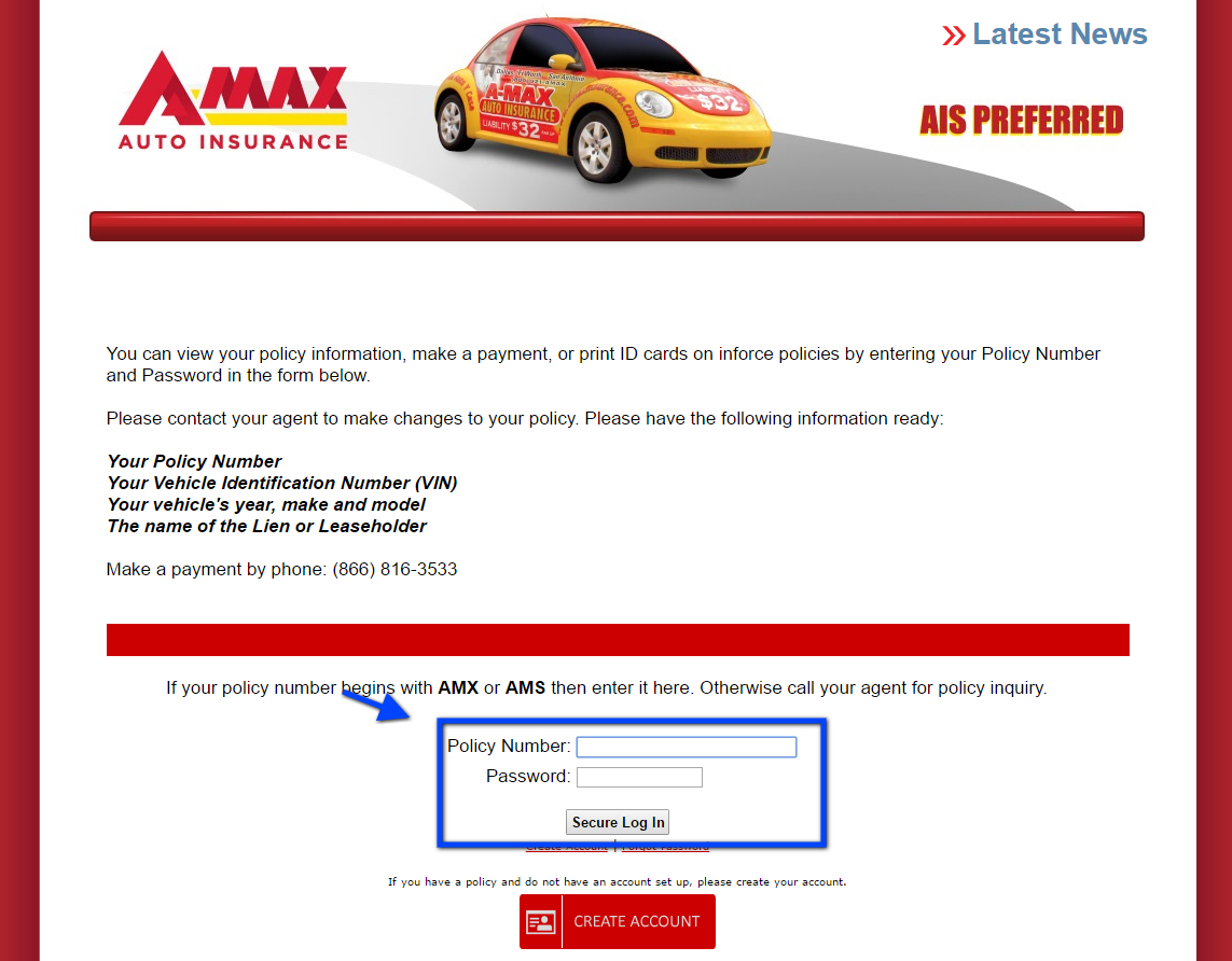 Amax Auto Insurance Login Make A Payment for dimensions 1143 X 892