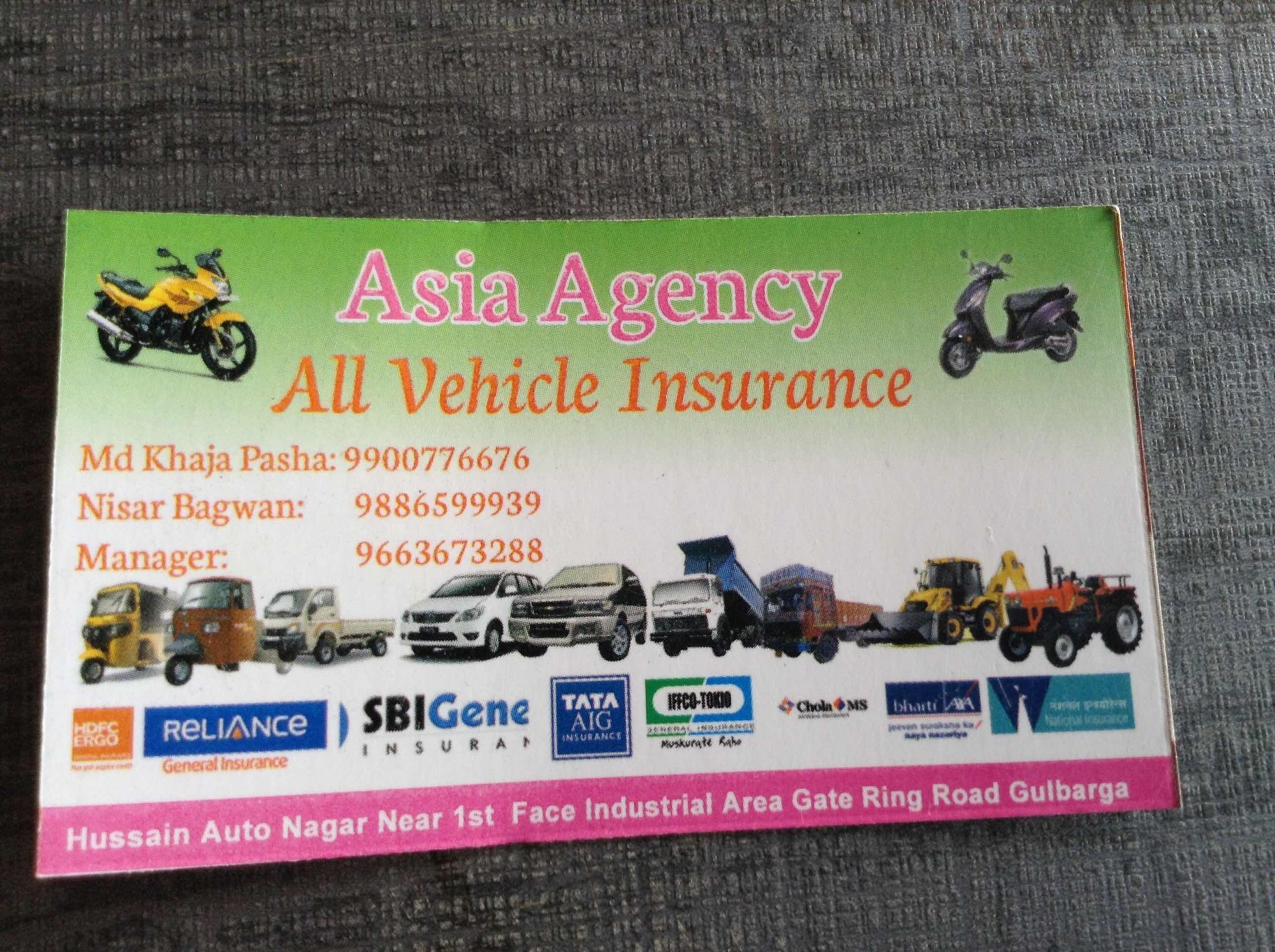 Asia Agency Insurance Gulbarga Ho Vehicle Insurance for measurements 2000 X 1493