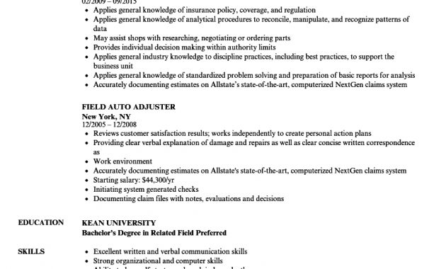 Auto Adjuster Resume Samples Velvet Jobs inside measurements 860 X 1240