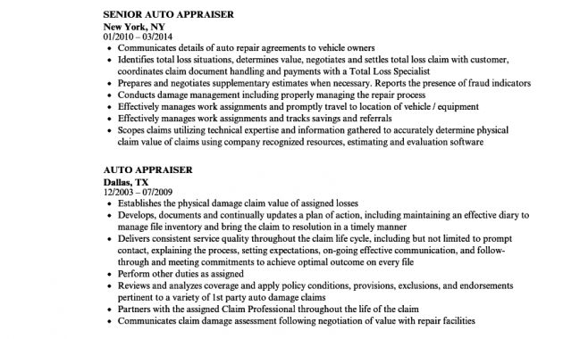 Auto Appraiser Resume Samples Velvet Jobs intended for proportions 860 X 1240