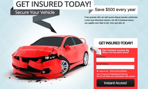 Auto Insurance Landing Page Design Mohammed Adnan On Dribbble inside dimensions 1024 X 768