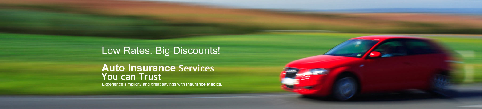 Auto Insurance Medics Experience Simplicity within sizing 2048 X 465