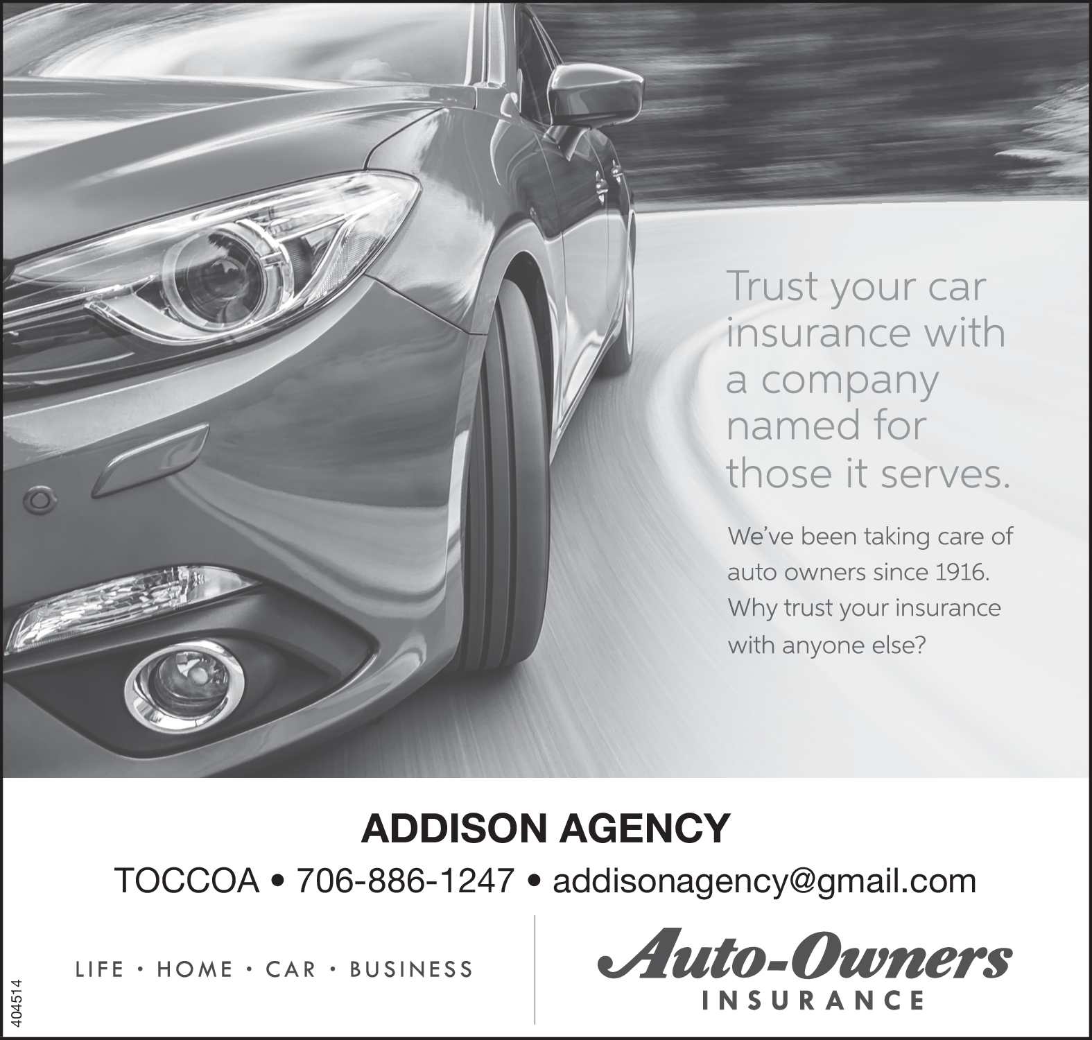 Auto Owners Insurance Addison Agency Inc In Toccoa Ga for proportions 1575 X 1500