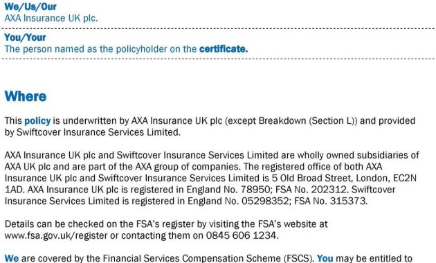 Axa Car Insurance Policy Booklet Pdf Free Download with regard to measurements 960 X 1435