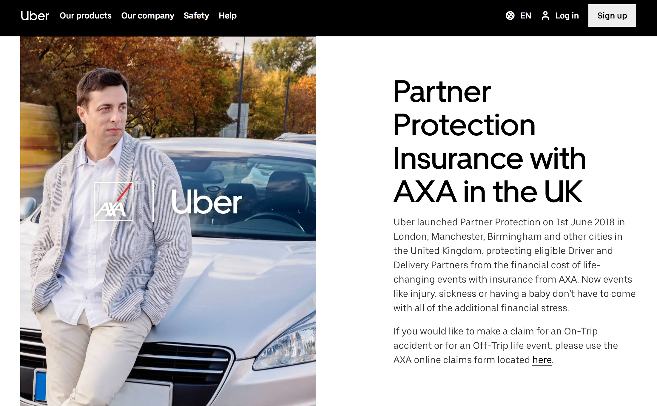 Axa Xl Introduces Vehicle Interruption Coverage For Uber Uk pertaining to size 2202 X 1362