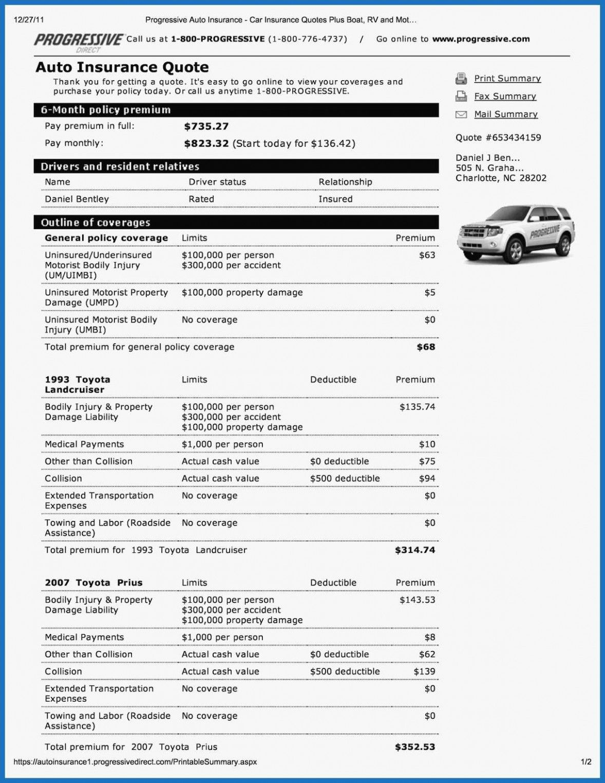 Blank Progressive Insurance In 2020 Progressive Insurance intended for measurements 1178 X 1524