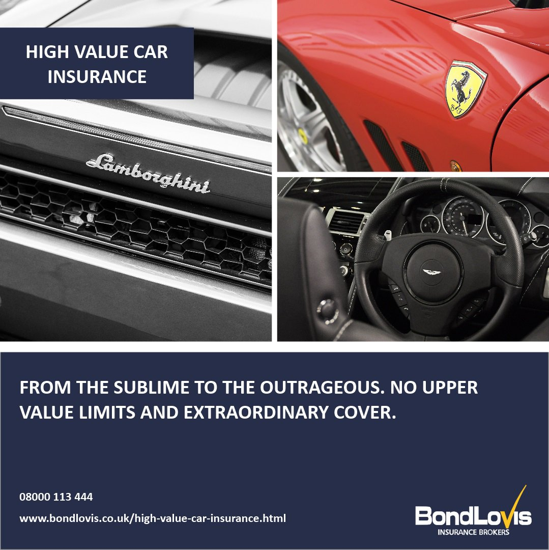 Bond Lovis Insurance On Twitter High Value Car Insurance with regard to size 1079 X 1080