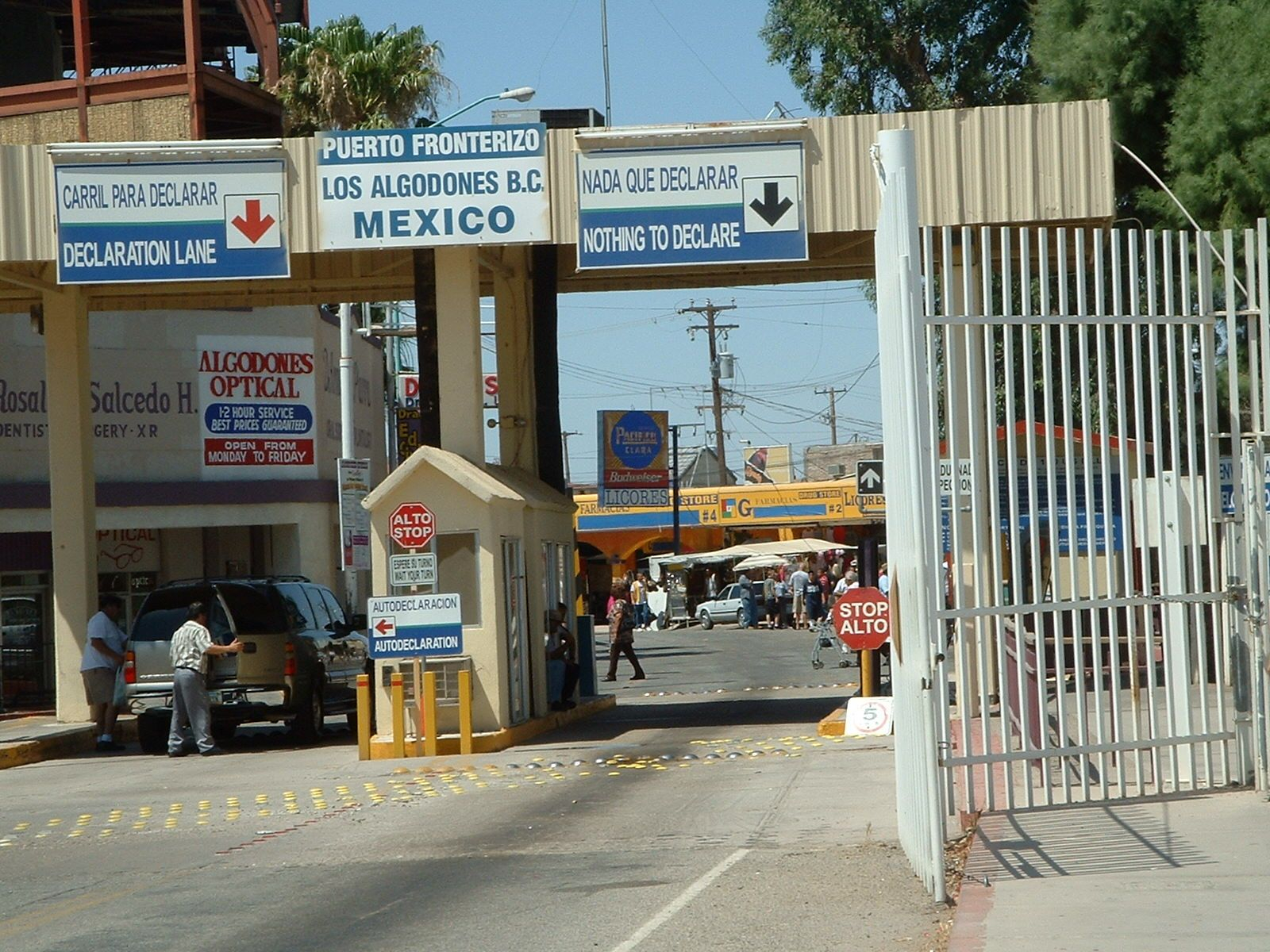 Border Crossing Into Los Algodones Mexico From Yuma Az Very intended for measurements 1600 X 1200