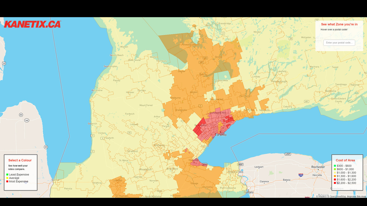 Brampton Insurance Rates Highest in measurements 1280 X 720