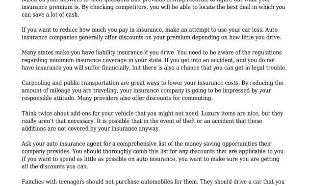 Calamo Getting Discounts On Your Car Insurance Is Easy throughout dimensions 1190 X 1682