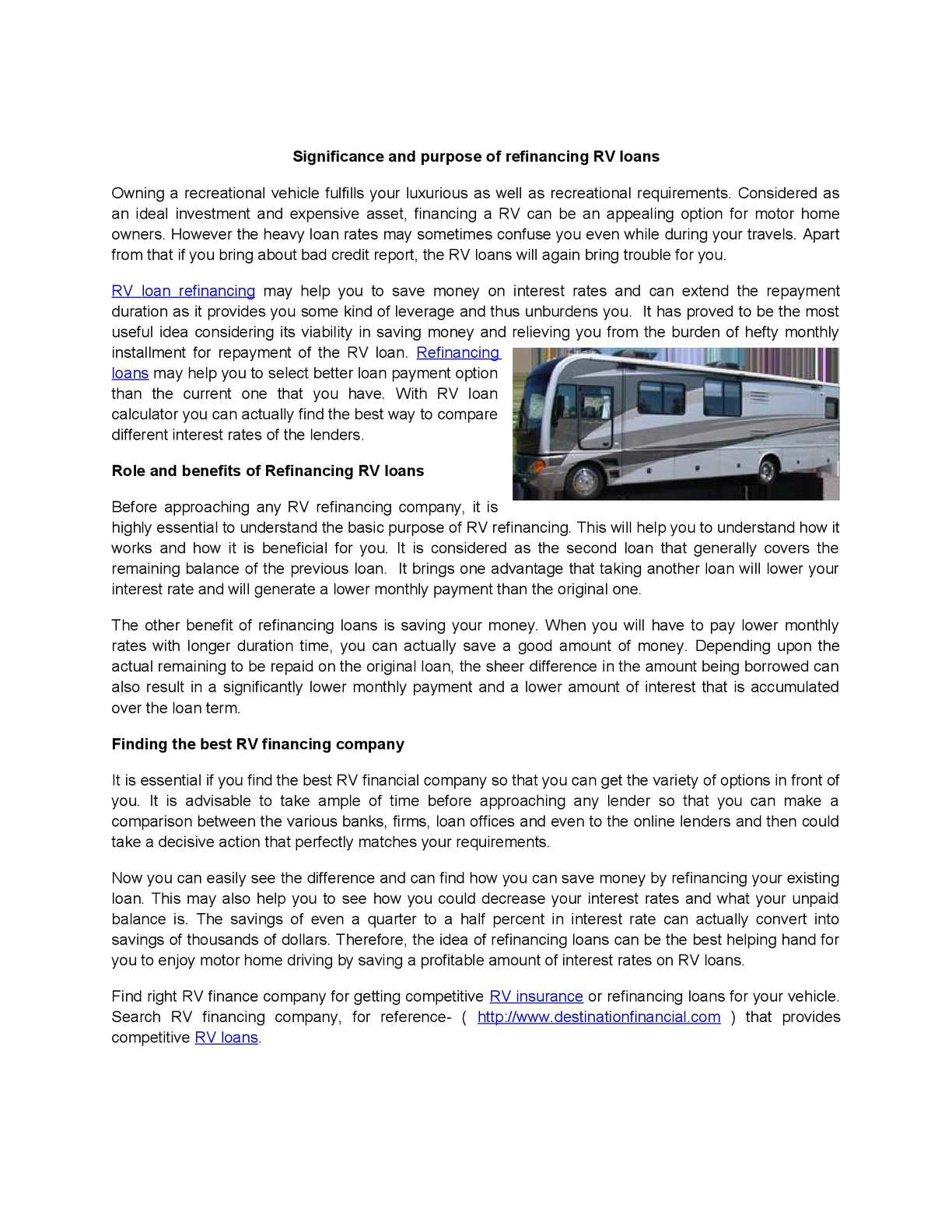 Calamo Significance And Purpose Of Refinancing Rv Loans intended for measurements 1224 X 1584