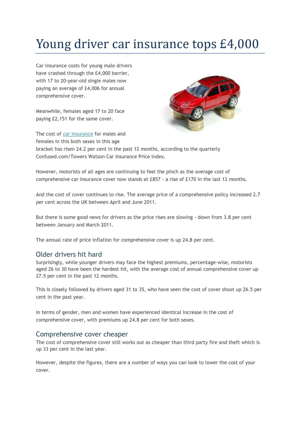 Calamo Young Drivers Car Insurance Tops 4000 for dimensions 1190 X 1682