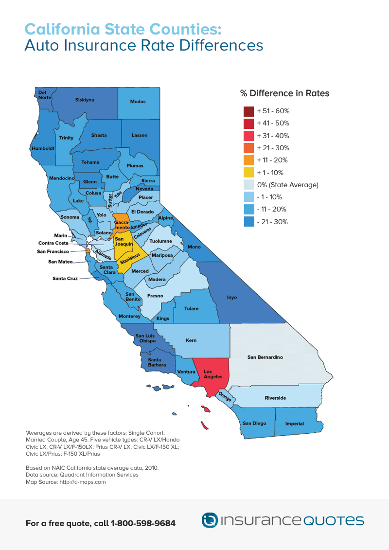 Californian Car Insurance Rates Vary Widely Across The State intended for dimensions 800 X 1131