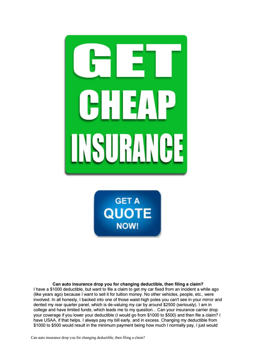 Can Auto Insurance Drop You For Changing Deductible Then in sizing 1059 X 1497