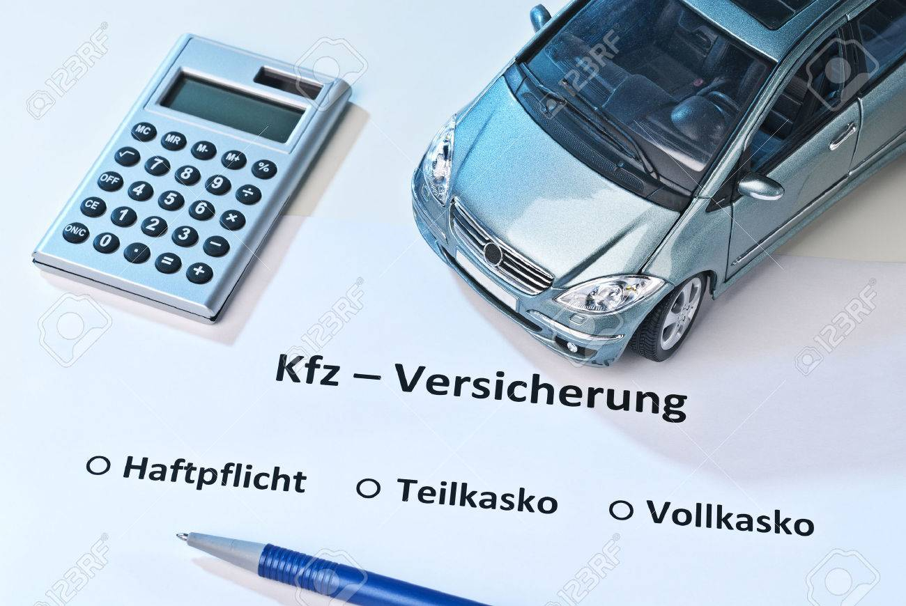 Car Calculator And Pen On A Paper With The German Word in measurements 1300 X 870