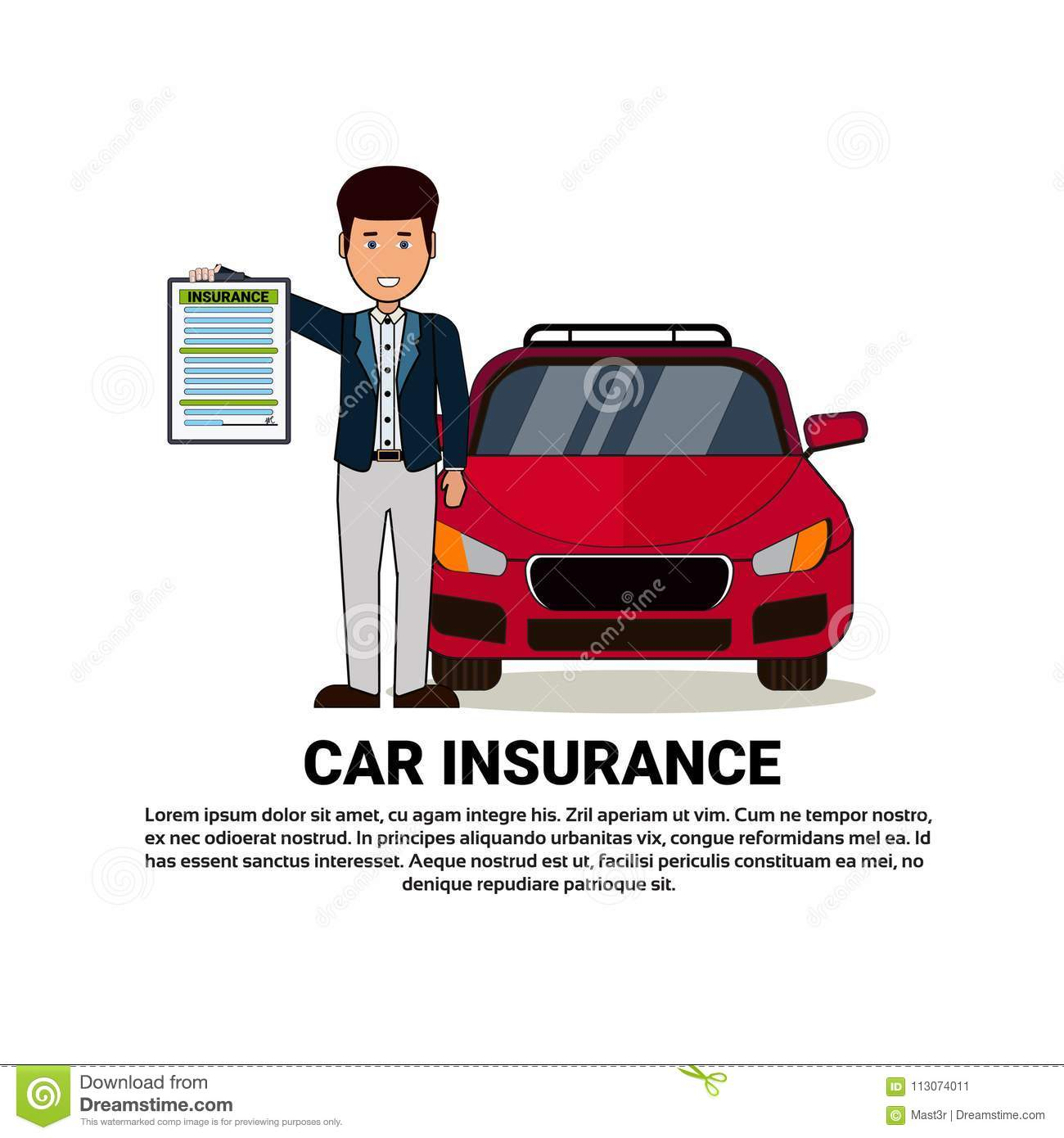 Car Insurance Agent Hold Form Over Insured Auto On with regard to size 1300 X 1390