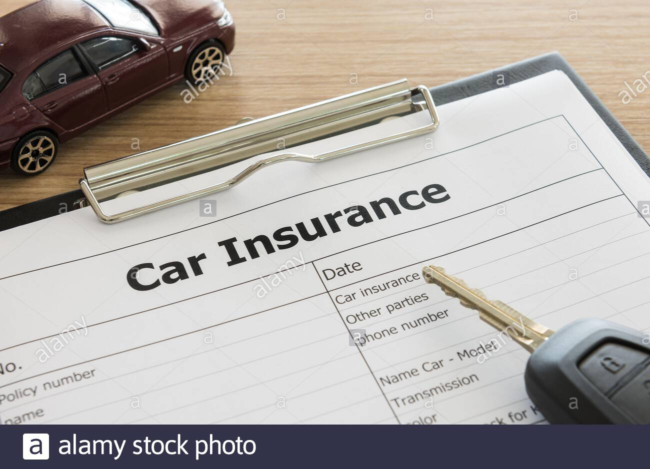 Car Insurance Application Form With Car Model And Key Remote pertaining to measurements 1300 X 939