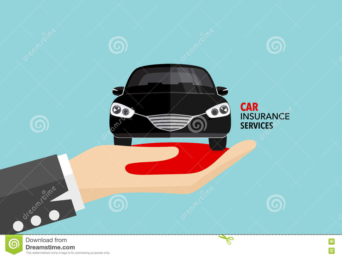 Car Insurance Business Service Vector Illustration Concept within sizing 1300 X 979