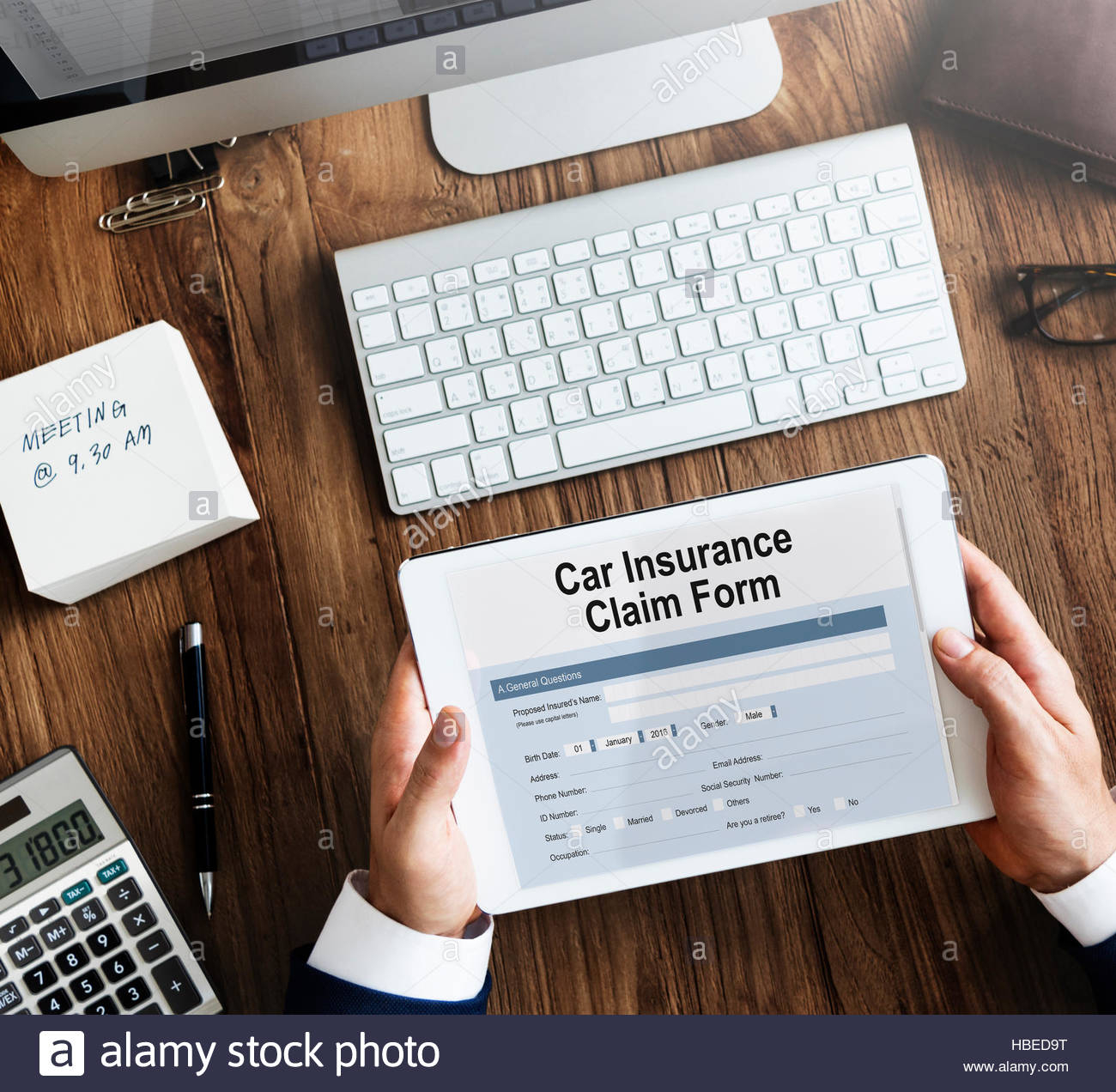 Car Insurance Claim Form Concept Stock Photo 127551588 Alamy pertaining to size 1300 X 1272