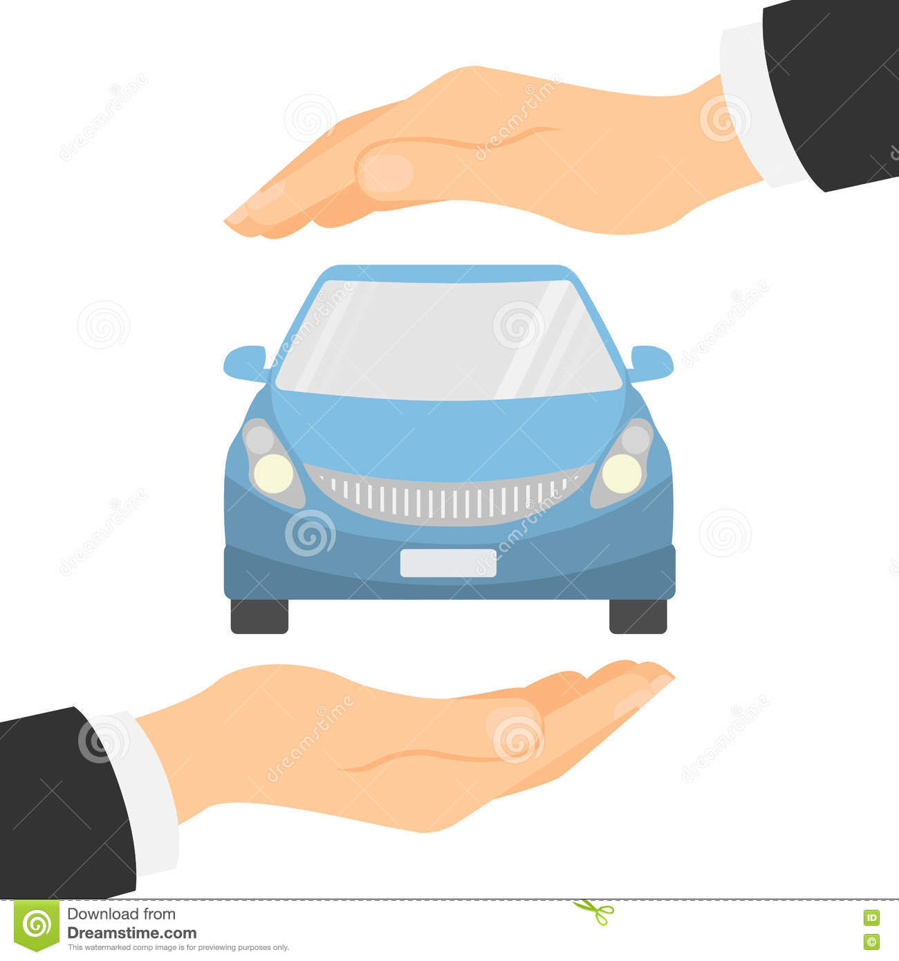 Car Insurance Concept Stock Vector Illustration Of Hand throughout sizing 1300 X 1390