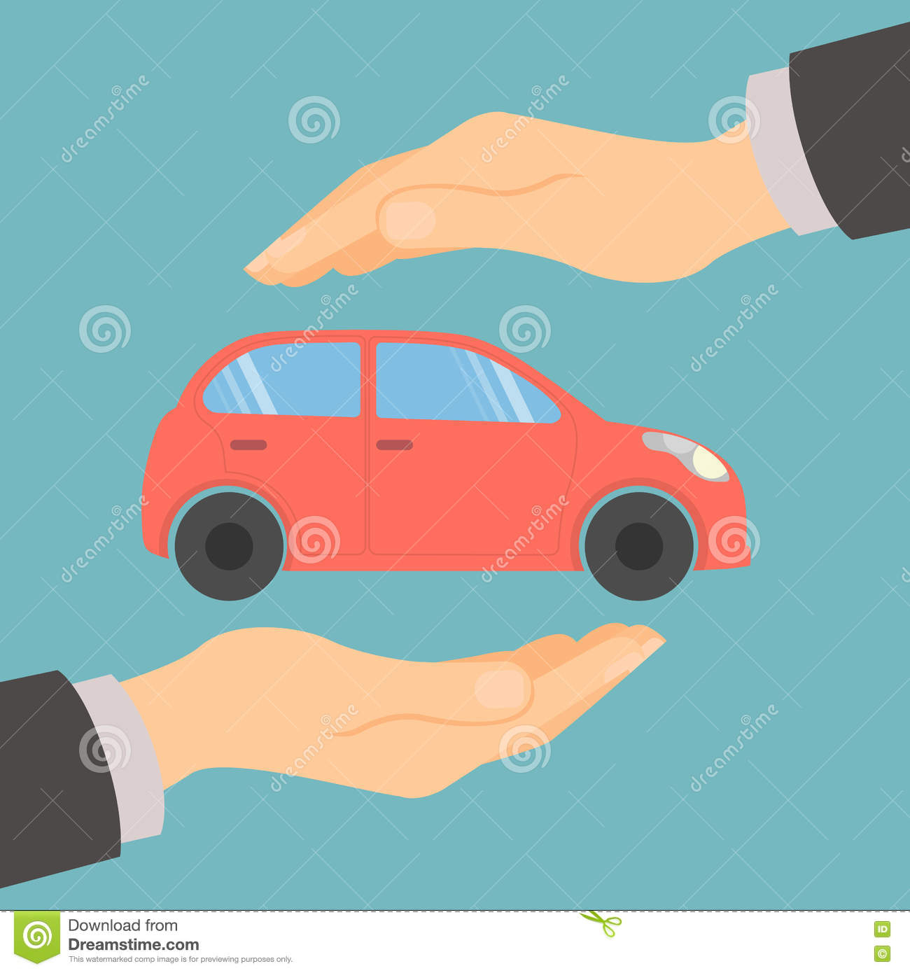 Car Insurance Concept Stock Vector Illustration Of Safely for sizing 1300 X 1390