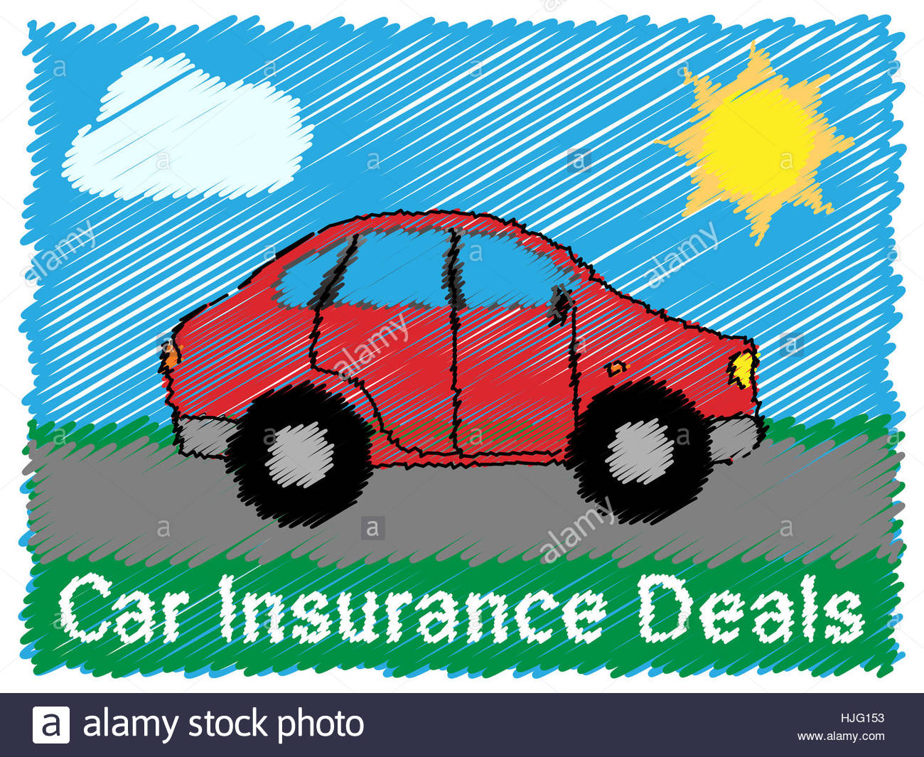 Car Insurance Deals Road Sketch Means Car Policy 3d for sizing 1300 X 1065