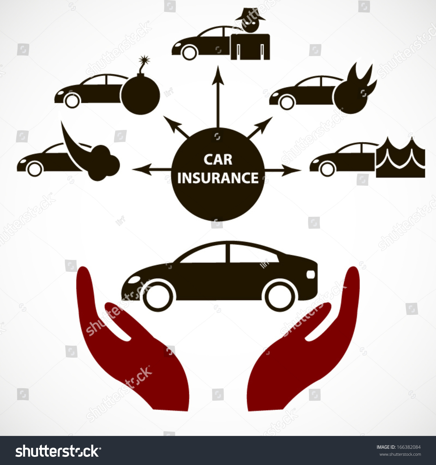 Car Insurance Modern Realistic Poster Background Stock for proportions 1500 X 1600