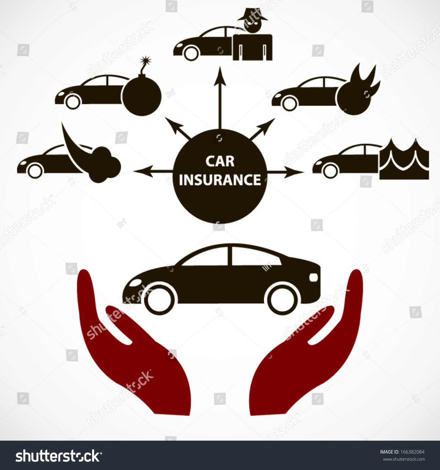 Car Insurance Modern Realistic Poster Background Stock inside dimensions 1500 X 1600