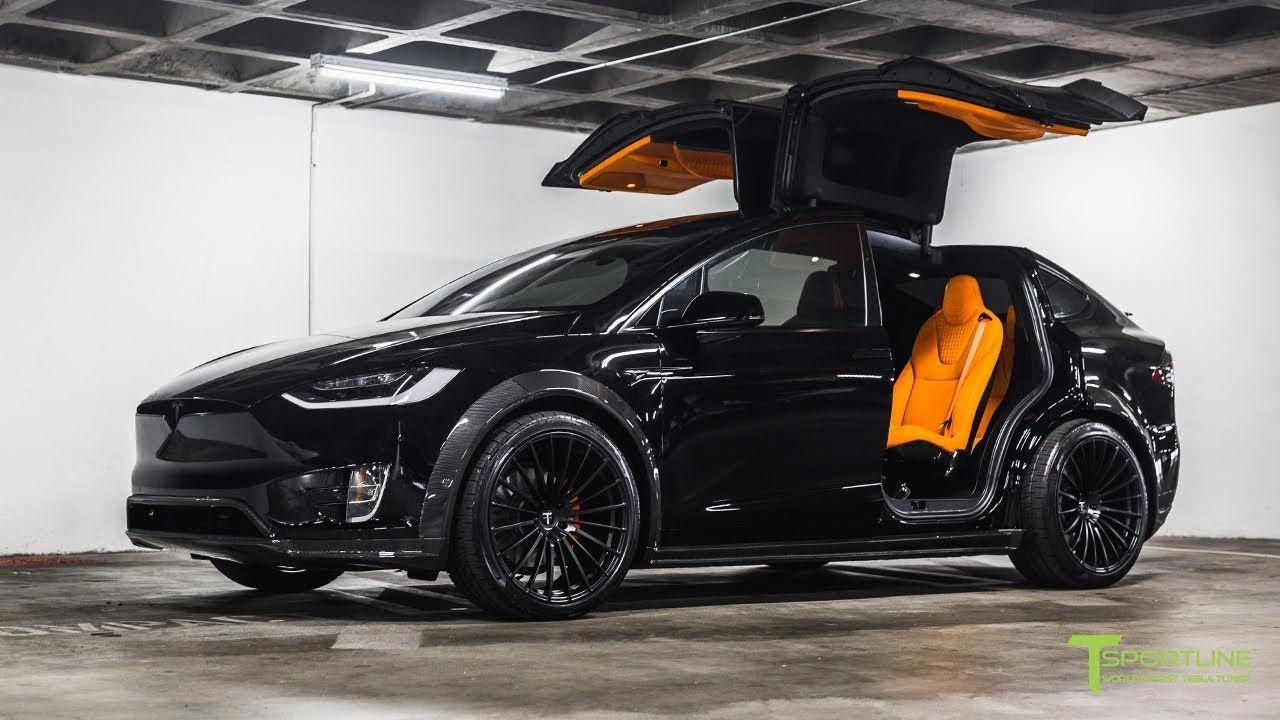 Check Out Tesla Model X Widebody With Orange Lamborghini with size 1280 X 720