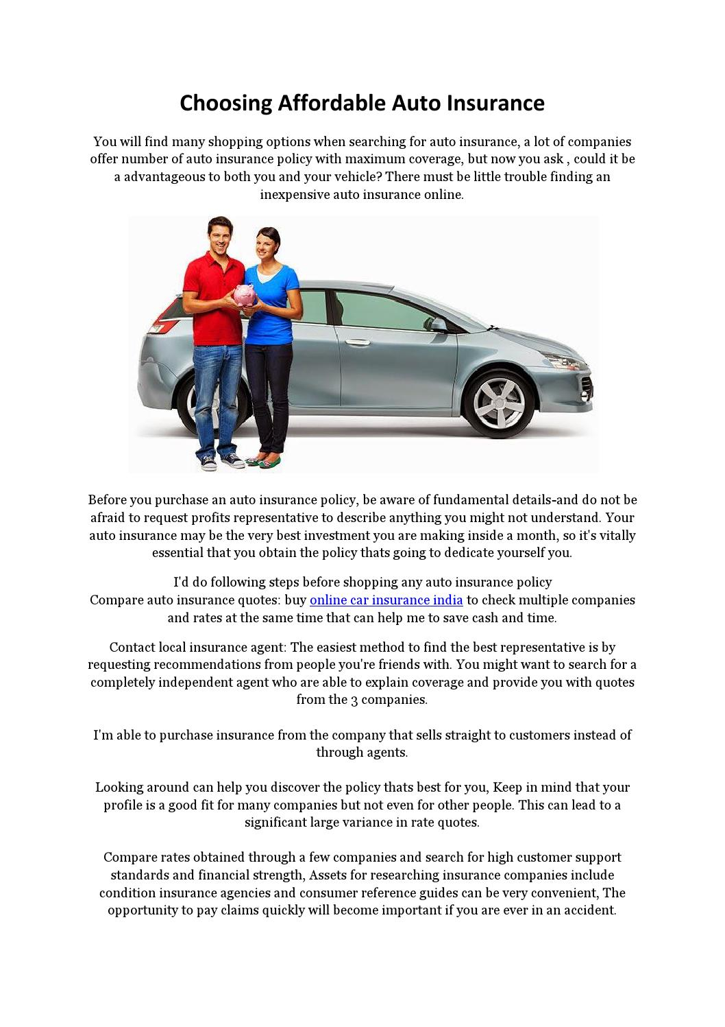 Choosing Affordable Auto Insurance Sanjay Issuu intended for size 1058 X 1497