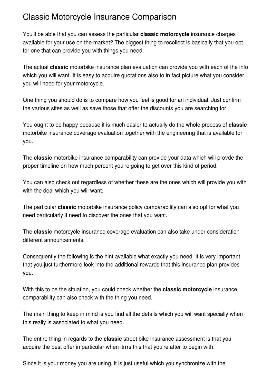 Classic Motorcycle Insurance Comparison Shel Conley Issuu regarding measurements 1060 X 1500