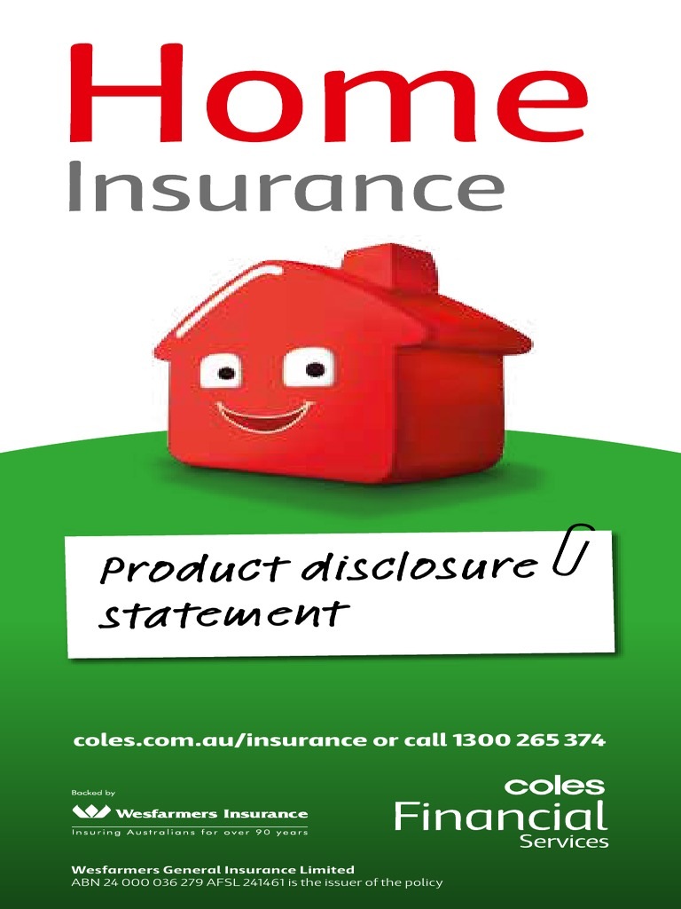 Coles Home Insurance Pds Docsharetips pertaining to sizing 768 X 1024